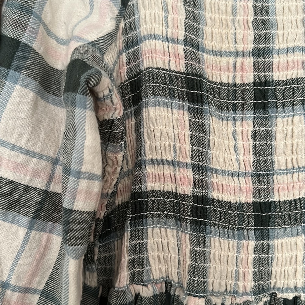 Madewell Plaid Dress in Black and White - Picture 5 of 6